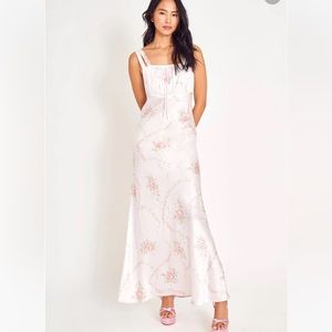 Loveshackfancy Kyan Silk Slip Dress